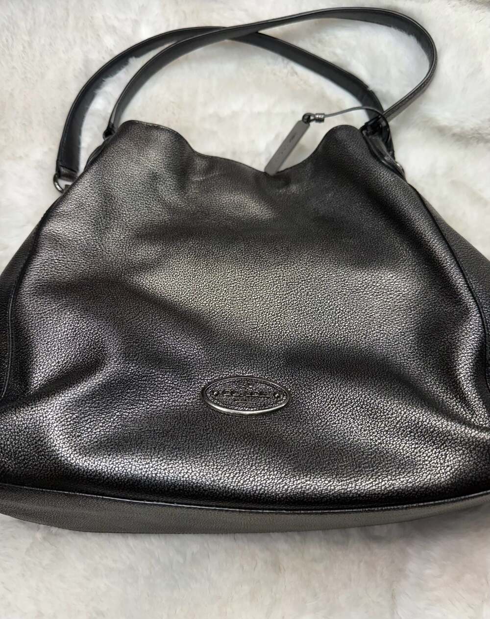 Coach Edie 31 Shoulder Bag in Metallic Leather